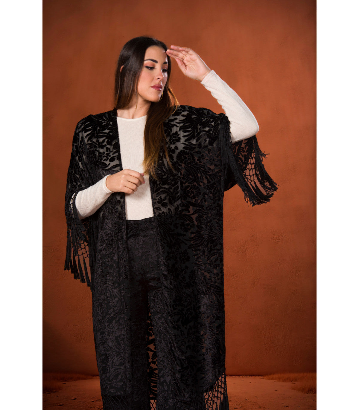 KAFTAN VELVET NEGRO