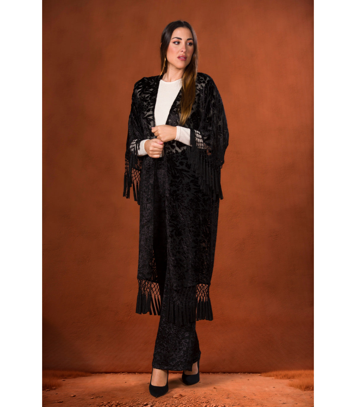 KAFTAN VELVET NEGRO