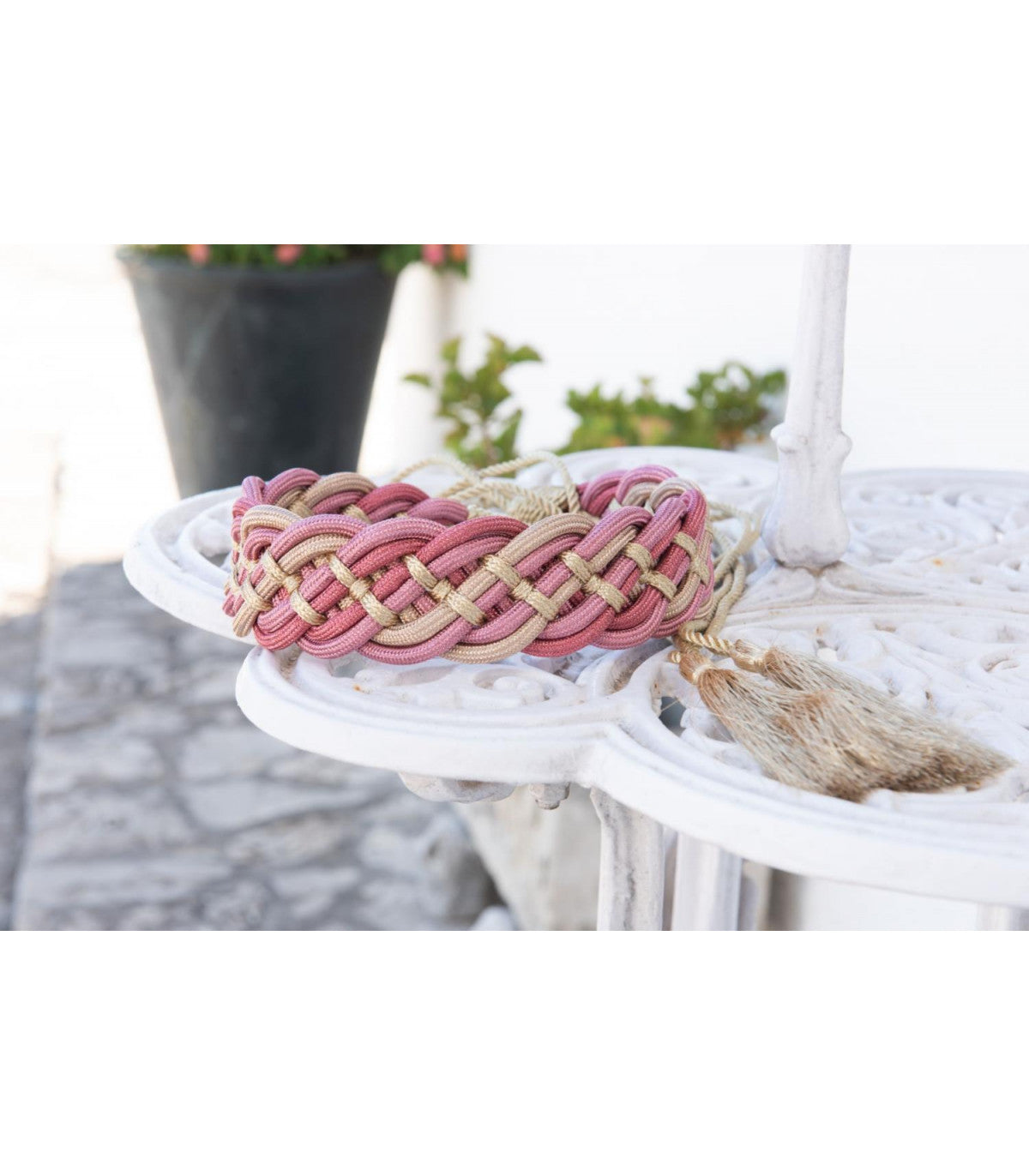 CINTURON TRENZA CORAL