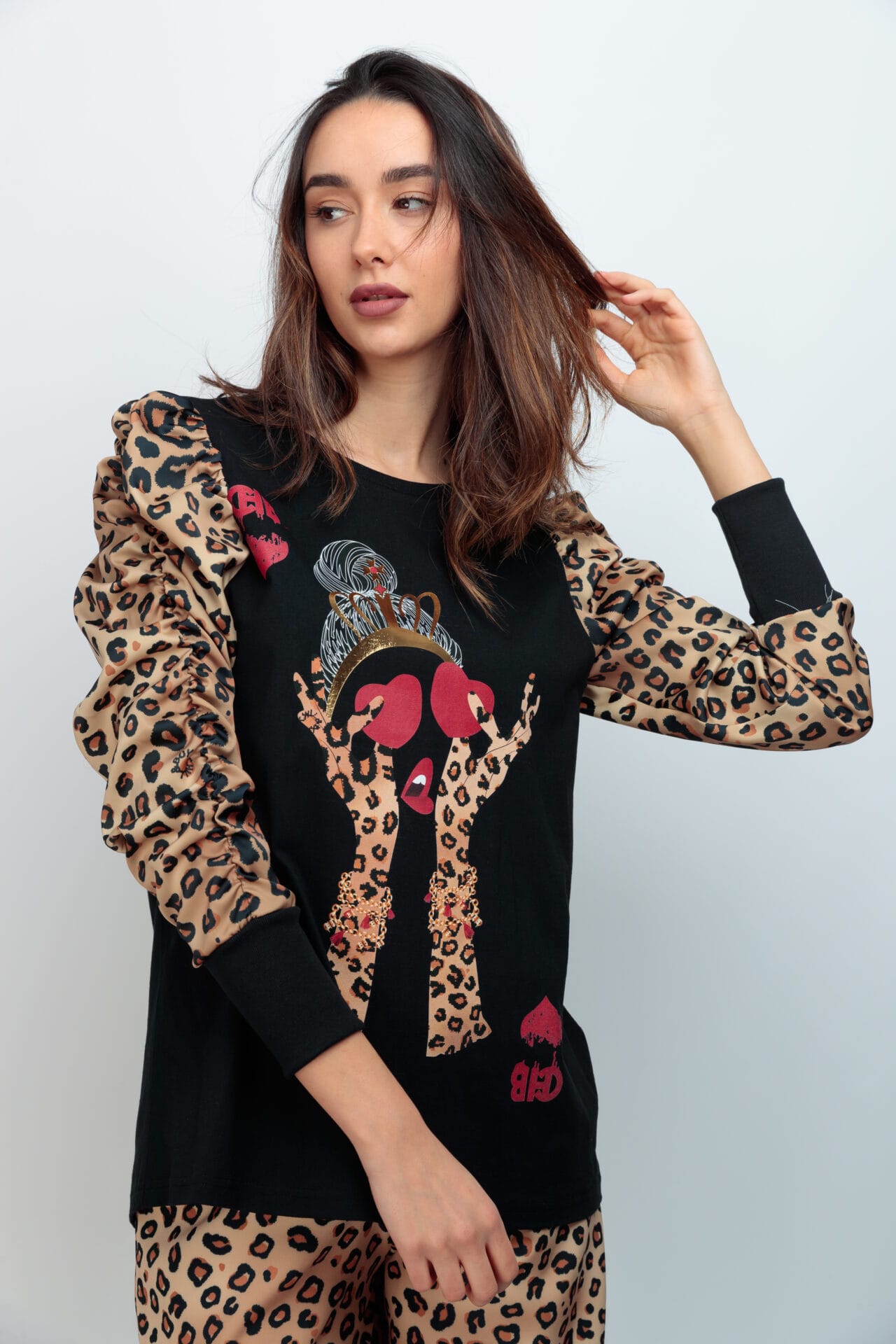 CAMISETA CANELA LEOPARD