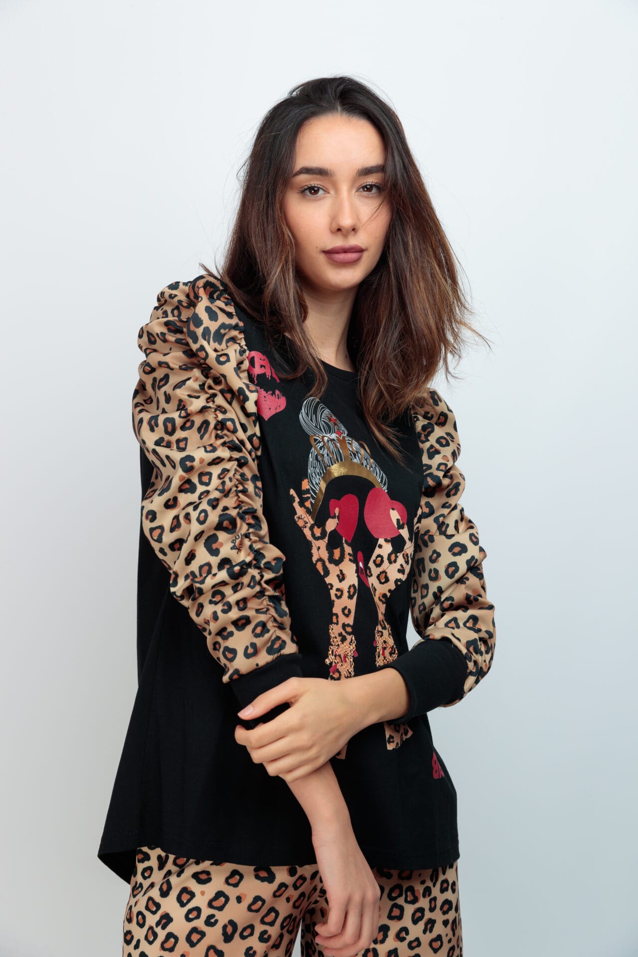 CAMISETA CANELA LEOPARD