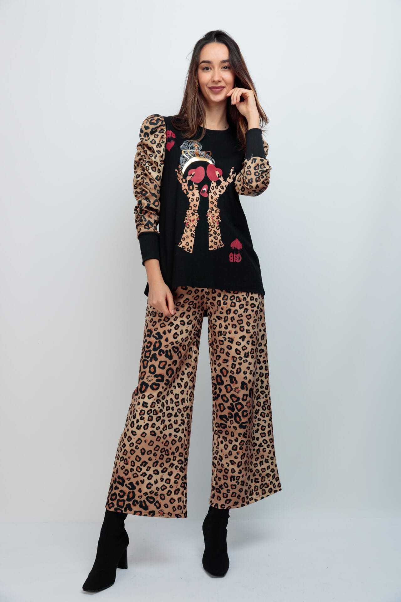 CAMISETA CANELA LEOPARD