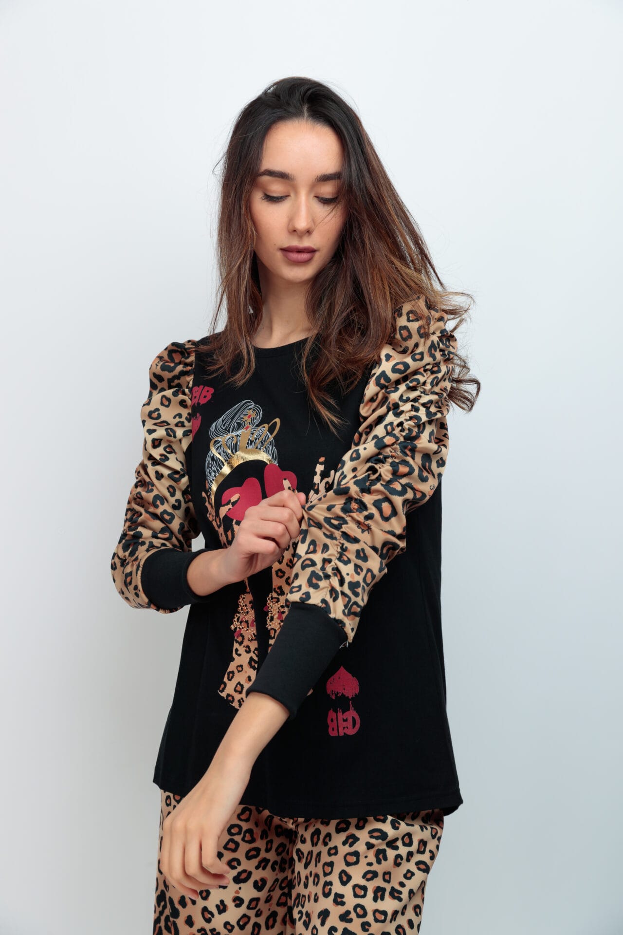 CAMISETA CANELA LEOPARD